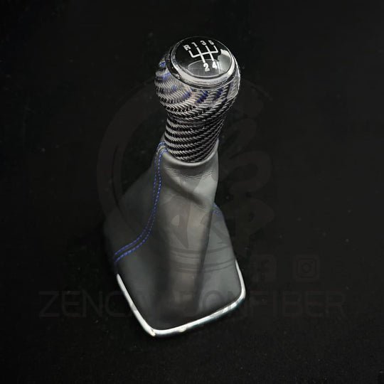 Volkswagen/VW MK4/MK5/MK6 Jetta/Golf Carbon Fiber Manual Shift Knob with Custom Boot - shift knob/shifter handle