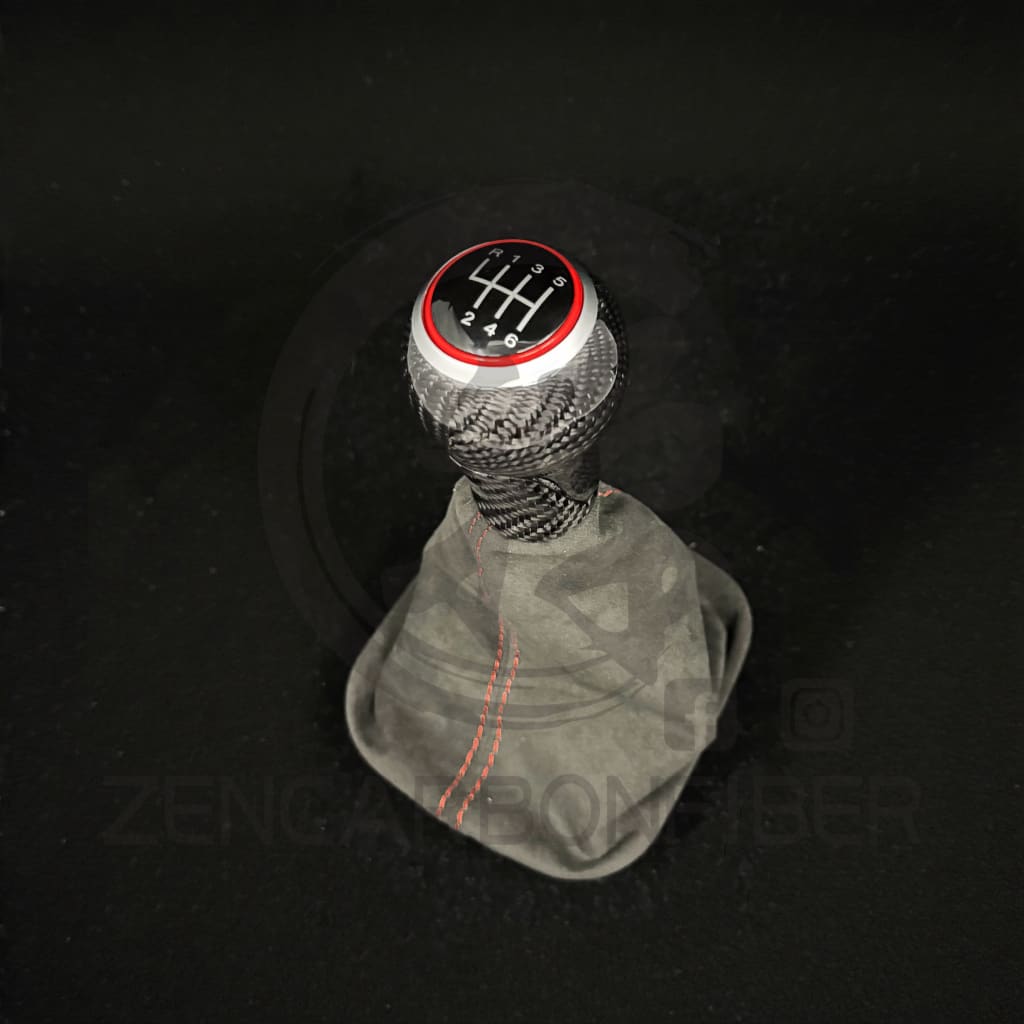 Volkswagen/VW MK4/MK5/MK6 Jetta/Golf Carbon Fiber Manual Shift Knob with Custom Boot shift knob/shifter handle