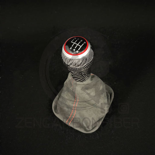 Volkswagen/VW MK4/MK5/MK6 Jetta/Golf Carbon Fiber Manual Shift Knob with Custom Boot shift knob/shifter handle