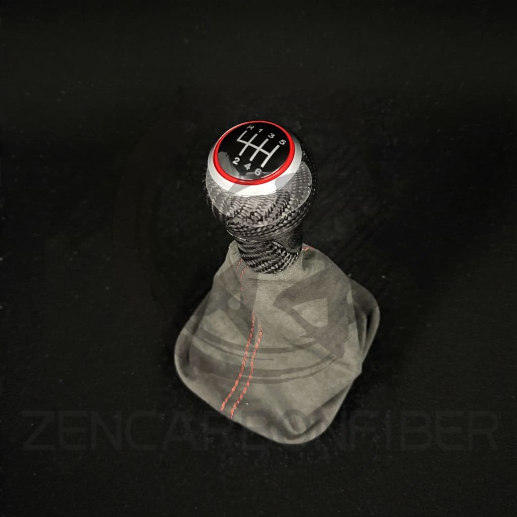 Volkswagen/VW MK4/MK5/MK6 Jetta/Golf Carbon Fiber Manual Shift Knob with Custom Boot shift knob/shifter handle