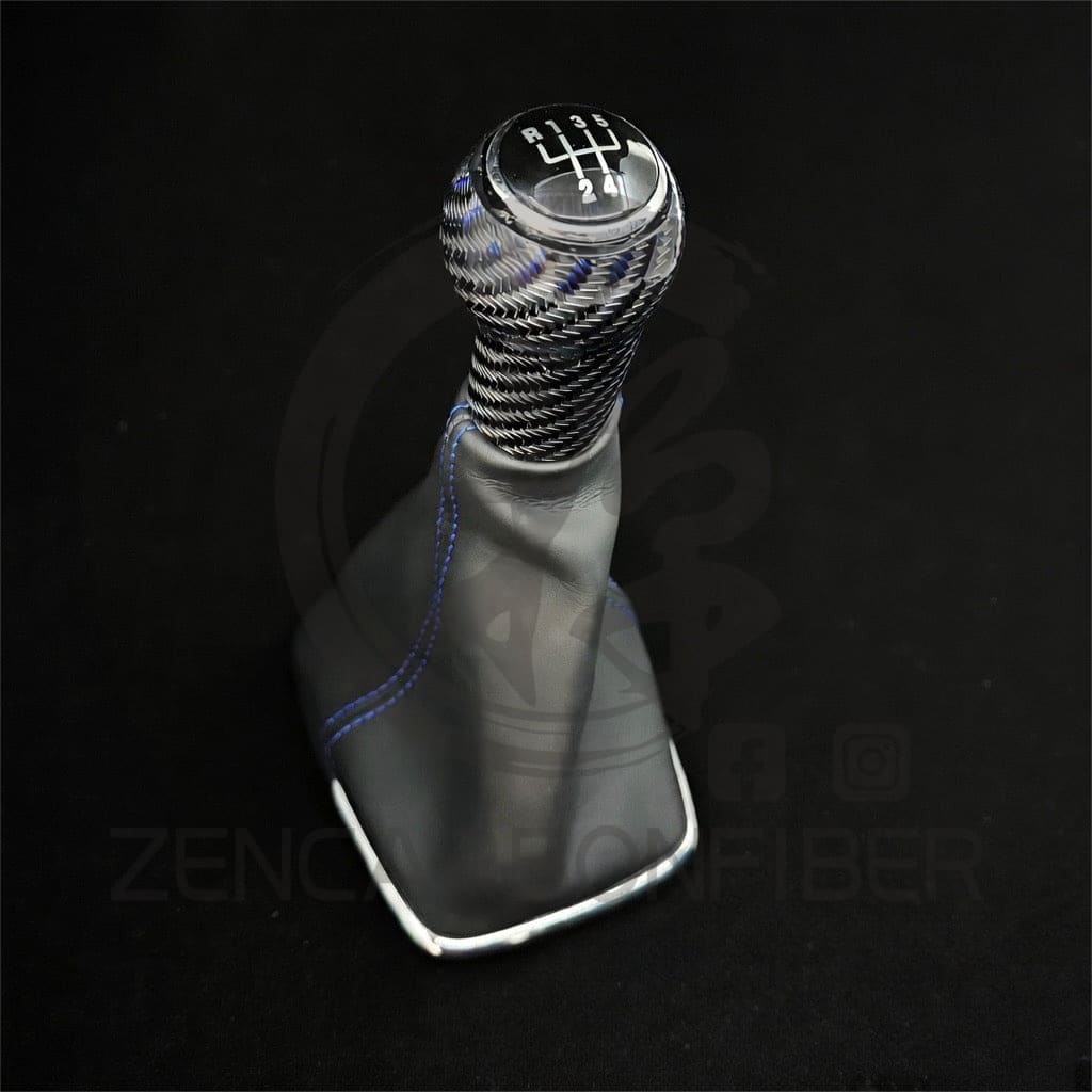 Volkswagen/VW MK4/MK5/MK6 Jetta/Golf Carbon Fiber Manual Shift Knob with Custom Boot - shift knob/shifter handle
