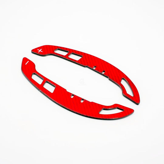 Zen Series™ Carbon Fiber Magnetic Paddle Shifters for 2015-2023 Ford S550 Mustang Red Carbon Fiber