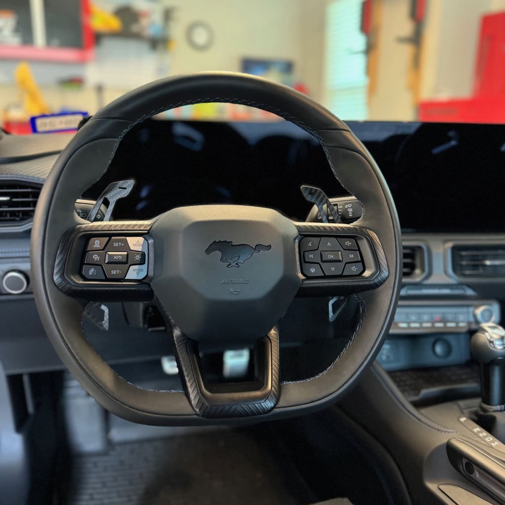 Zen Series™ Carbon Fiber Magnetic Paddle Shifters for 2024+ S650 Ford S650 Mustang magnetic paddle shifters