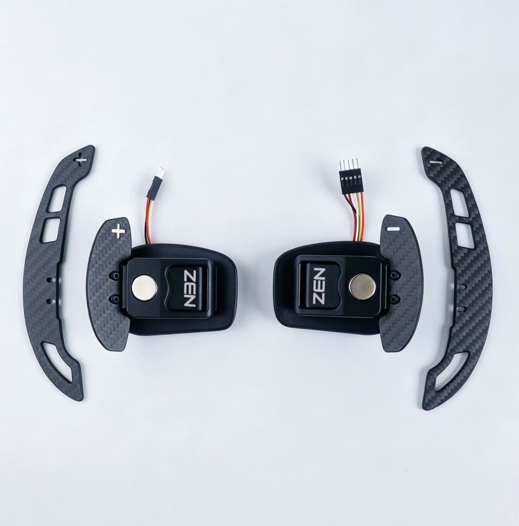 Zen Series™ Carbon Fiber Magnetic Paddle Shifters for Chevrolet C6 Corvette - magnetic paddle shifters
