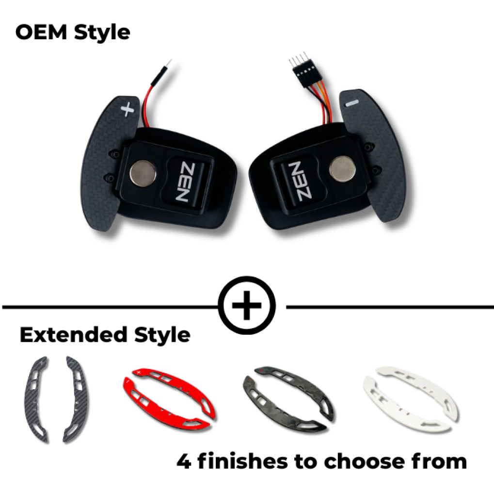 Zen Series™ Carbon Fiber Magnetic Paddle Shifters for Chevrolet C6 Corvette - magnetic paddle shifters