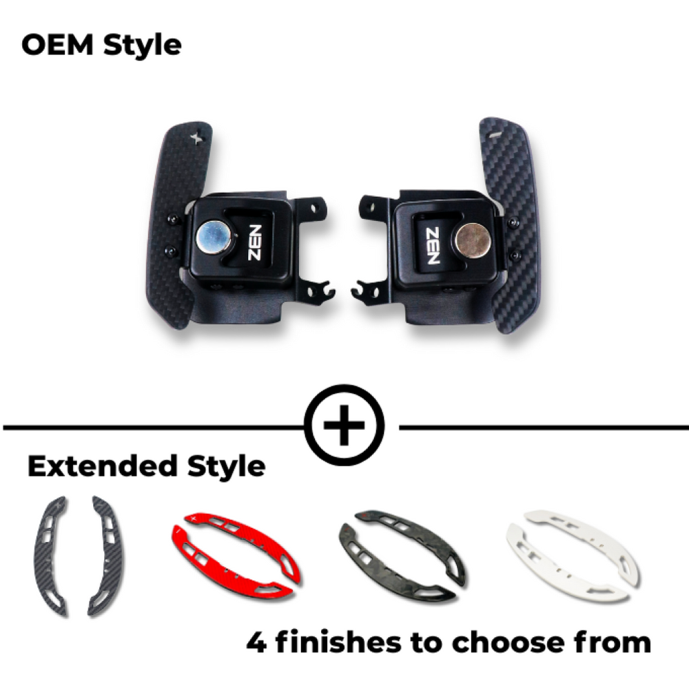 Zen Series™ Carbon Fiber Magnetic Paddle Shifters for Chevrolet C8 Corvette magnetic paddle shifters