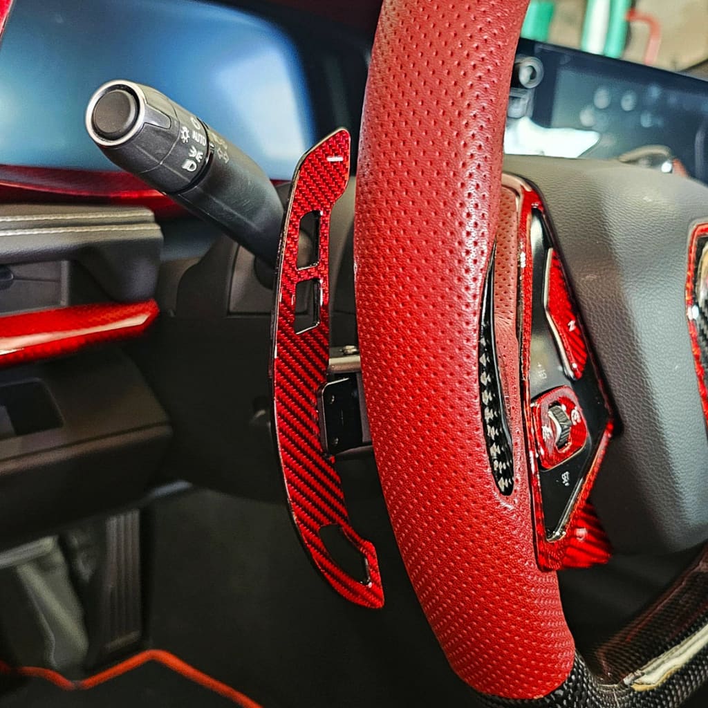 Zen Series™ Carbon Fiber Magnetic Paddle Shifters for Chevrolet C8 Corvette magnetic paddle shifters