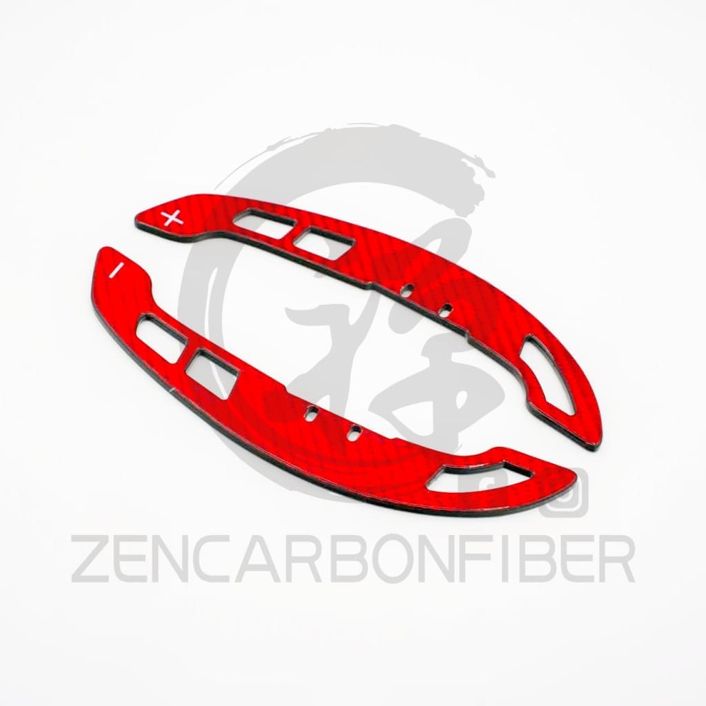 Zen Series™ Carbon Fiber Magnetic Paddle Shifters for 2015-2023 Ford S550 Mustang Red Carbon Fiber